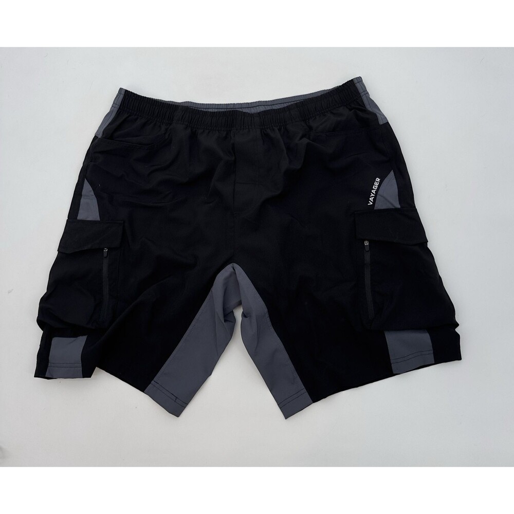 NWT XL XLARGE Men's‎ Mountain Bike HIKING SPORT  Shorts 3D Padded  VAYAGER Black